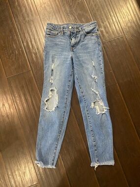 Old Navy Light Blue Ripped Skinny Jeans